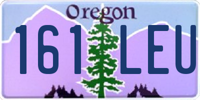 OR license plate 161LEU