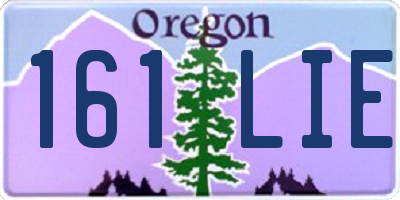 OR license plate 161LIE