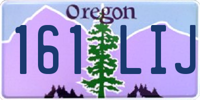OR license plate 161LIJ