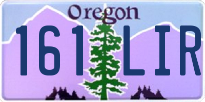 OR license plate 161LIR