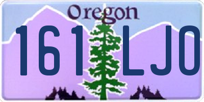 OR license plate 161LJO