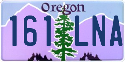 OR license plate 161LNA