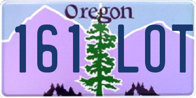 OR license plate 161LOT