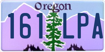 OR license plate 161LPA