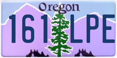 OR license plate 161LPE