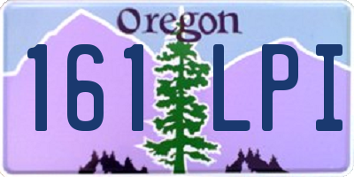 OR license plate 161LPI
