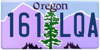 OR license plate 161LQA
