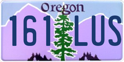 OR license plate 161LUS