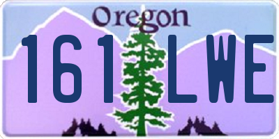 OR license plate 161LWE