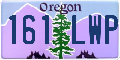 OR license plate 161LWP