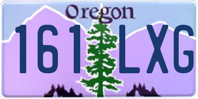 OR license plate 161LXG