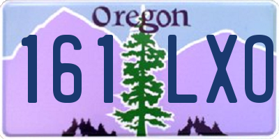 OR license plate 161LXO