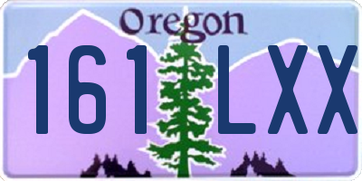 OR license plate 161LXX