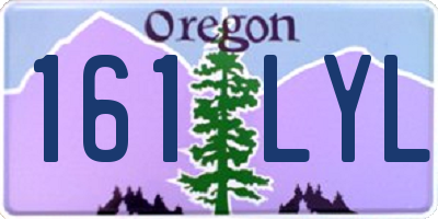 OR license plate 161LYL