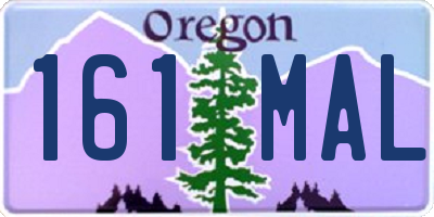 OR license plate 161MAL