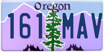 OR license plate 161MAV