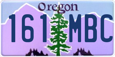 OR license plate 161MBC