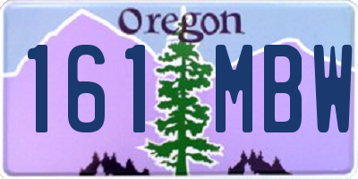 OR license plate 161MBW