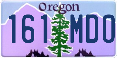 OR license plate 161MDO