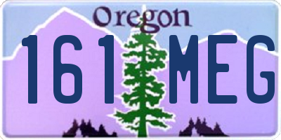 OR license plate 161MEG