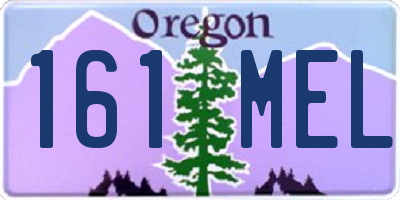 OR license plate 161MEL