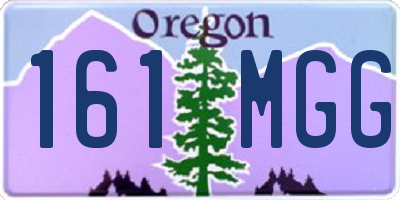 OR license plate 161MGG
