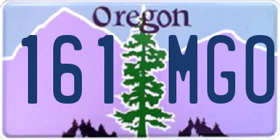 OR license plate 161MGO