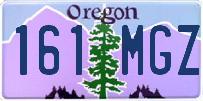 OR license plate 161MGZ