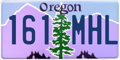 OR license plate 161MHL