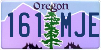 OR license plate 161MJE