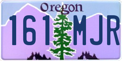 OR license plate 161MJR