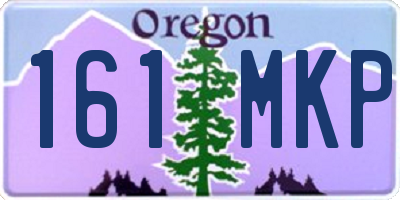 OR license plate 161MKP