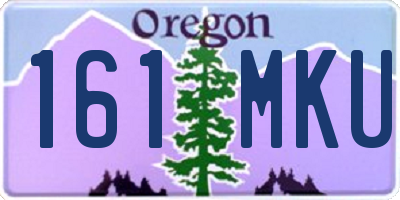 OR license plate 161MKU