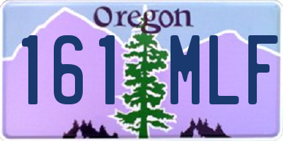 OR license plate 161MLF