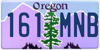 OR license plate 161MNB