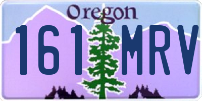OR license plate 161MRV