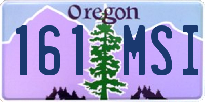 OR license plate 161MSI
