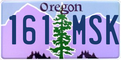 OR license plate 161MSK