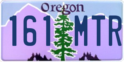 OR license plate 161MTR