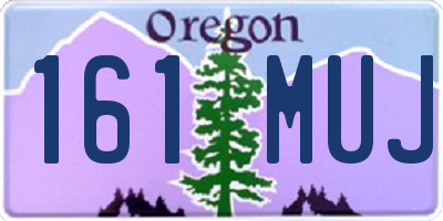 OR license plate 161MUJ
