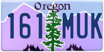 OR license plate 161MUK