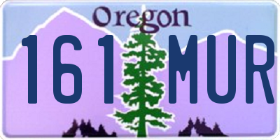 OR license plate 161MUR