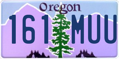 OR license plate 161MUU