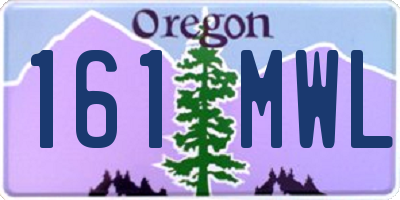 OR license plate 161MWL