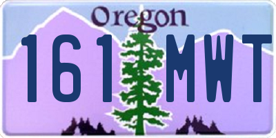 OR license plate 161MWT