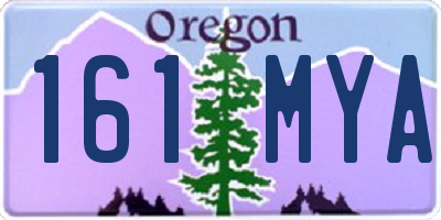 OR license plate 161MYA