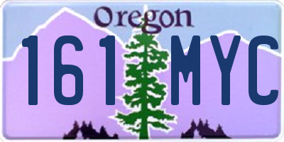 OR license plate 161MYC