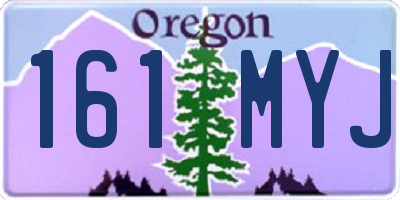 OR license plate 161MYJ