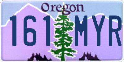 OR license plate 161MYR