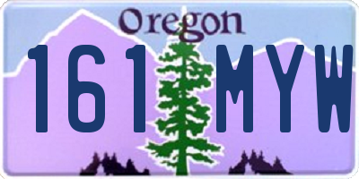 OR license plate 161MYW